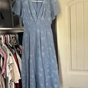 Baltic Born Blue Flutter Sleeve Sundress